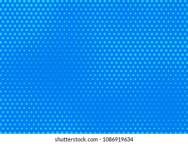 Blue comic pop-art halftone background vector
