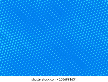 Blue comic pop-art halftone background vector