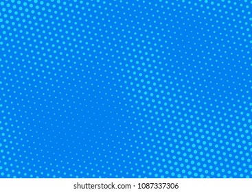 Blue comic pop-art halftone background vector