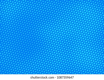 Blue comic pop-art halftone background vector