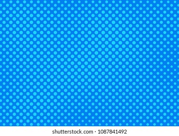 Blue comic pop-art halftone background vector