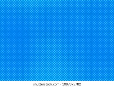 Blue comic pop-art halftone background vector
