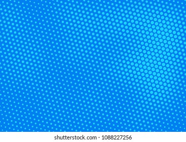 Blue comic pop-art halftone background vector