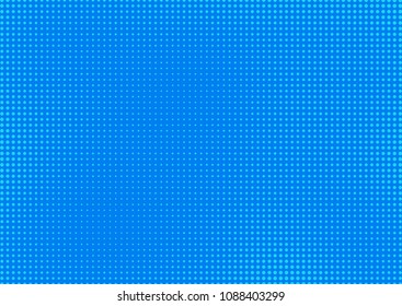 Blue comic pop-art halftone background vector
