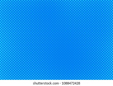 Blue comic pop-art halftone background vector