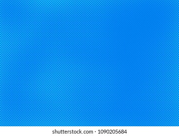 Blue comic pop-art halftone background vector