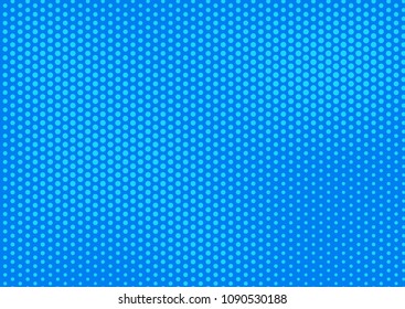 Blue comic pop-art halftone background vector