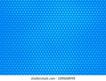 Blue comic pop-art halftone background vector