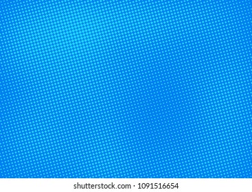 Blue comic pop-art halftone background vector