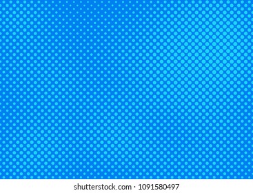 Blue comic pop-art halftone background vector