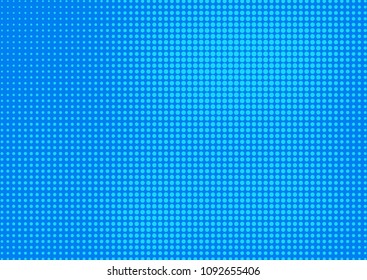Blue comic pop-art halftone background vector