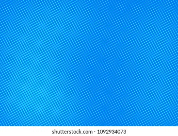 Blue comic pop-art halftone background vector