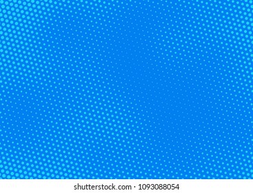 Blue comic pop-art halftone background vector