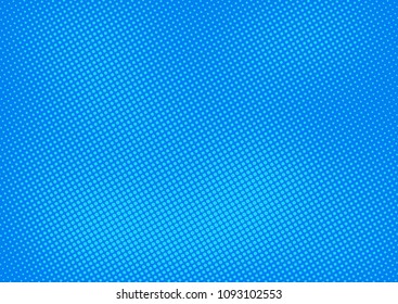 Blue comic pop-art halftone background vector