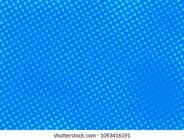 Blue comic pop-art halftone background vector