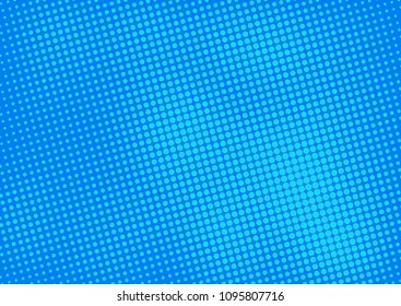 Blue comic pop-art halftone background vector
