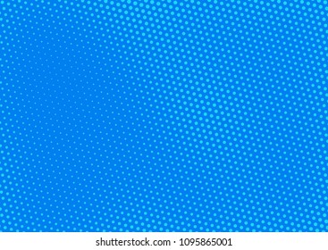 Blue comic pop-art halftone background vector