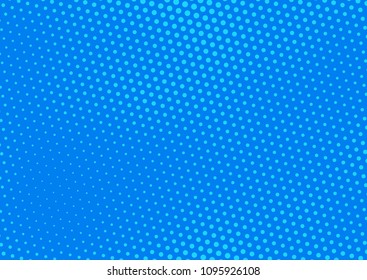 Blue comic pop-art halftone background vector