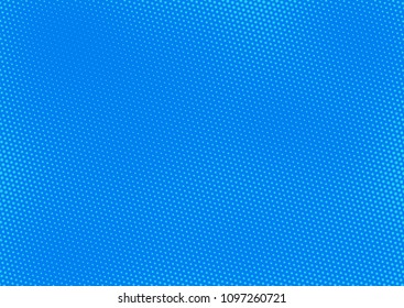 Blue comic pop-art halftone background vector