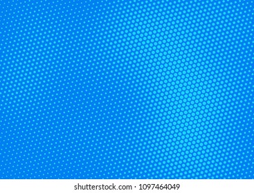 Blue comic pop-art halftone background vector