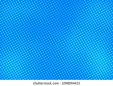 Blue comic pop-art halftone background vector