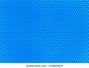 Blue comic pop-art halftone background vector