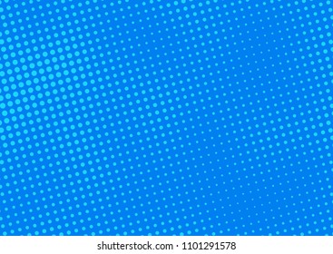 Blue comic pop-art halftone background vector