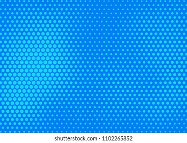 Blue comic pop-art halftone background vector