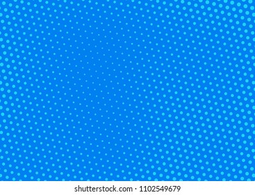 Blue comic pop-art halftone background vector
