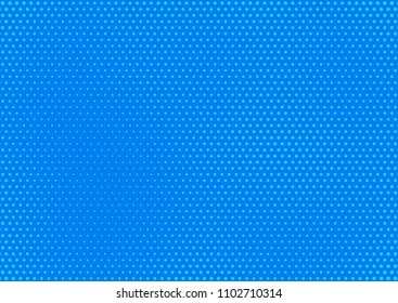 Blue comic pop-art halftone background vector