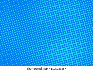 Blue comic pop-art halftone background vector