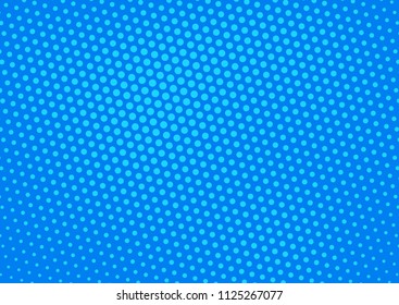 Blue comic pop-art halftone background vector