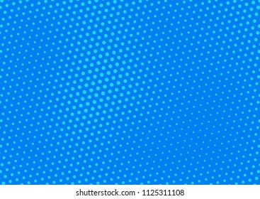 Blue comic pop-art halftone background vector