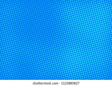 Blue comic pop-art halftone background vector