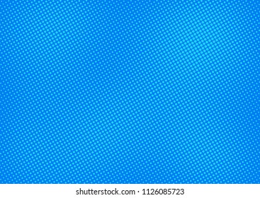 Blue comic pop-art halftone background vector