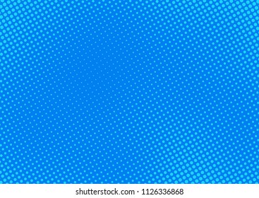 Blue comic pop-art halftone background vector