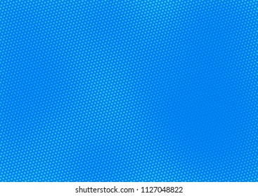 Blue comic pop-art halftone background vector