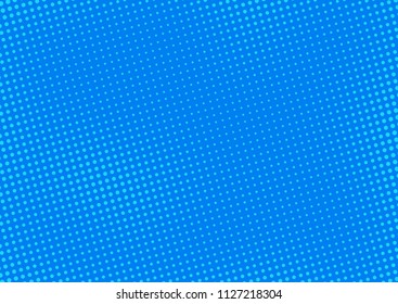 Blue comic pop-art halftone background vector
