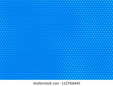 Blue comic pop-art halftone background vector