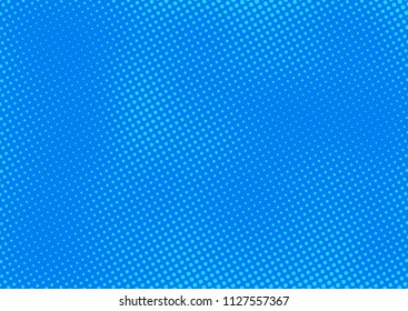 Blue comic pop-art halftone background vector