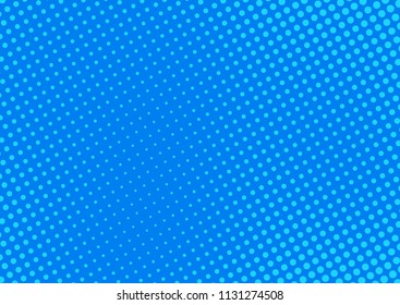 Blue comic pop-art halftone background vector