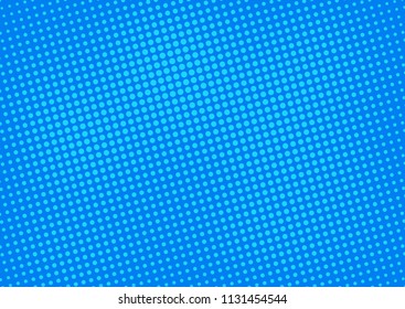 Blue comic pop-art halftone background vector