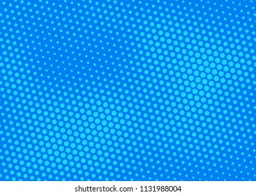 Blue comic pop-art halftone background vector