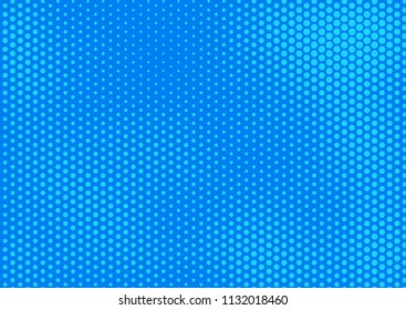 Blue comic pop-art halftone background vector
