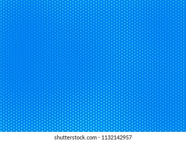 Blue comic pop-art halftone background vector