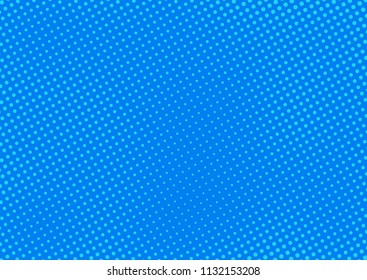 Blue comic pop-art halftone background vector