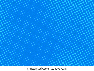 Blue comic pop-art halftone background vector