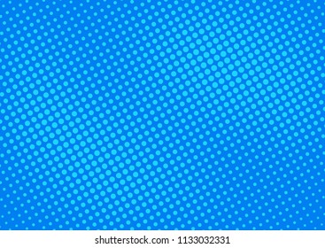 Blue comic pop-art halftone background vector