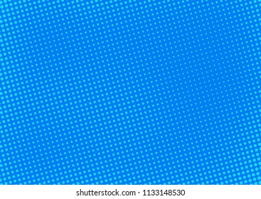 Blue comic pop-art halftone background vector