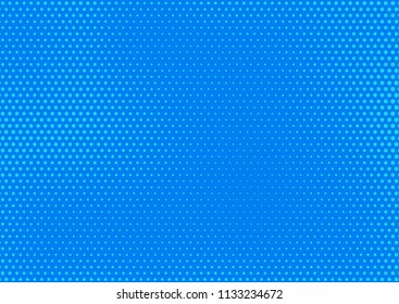 Blue comic pop-art halftone background vector